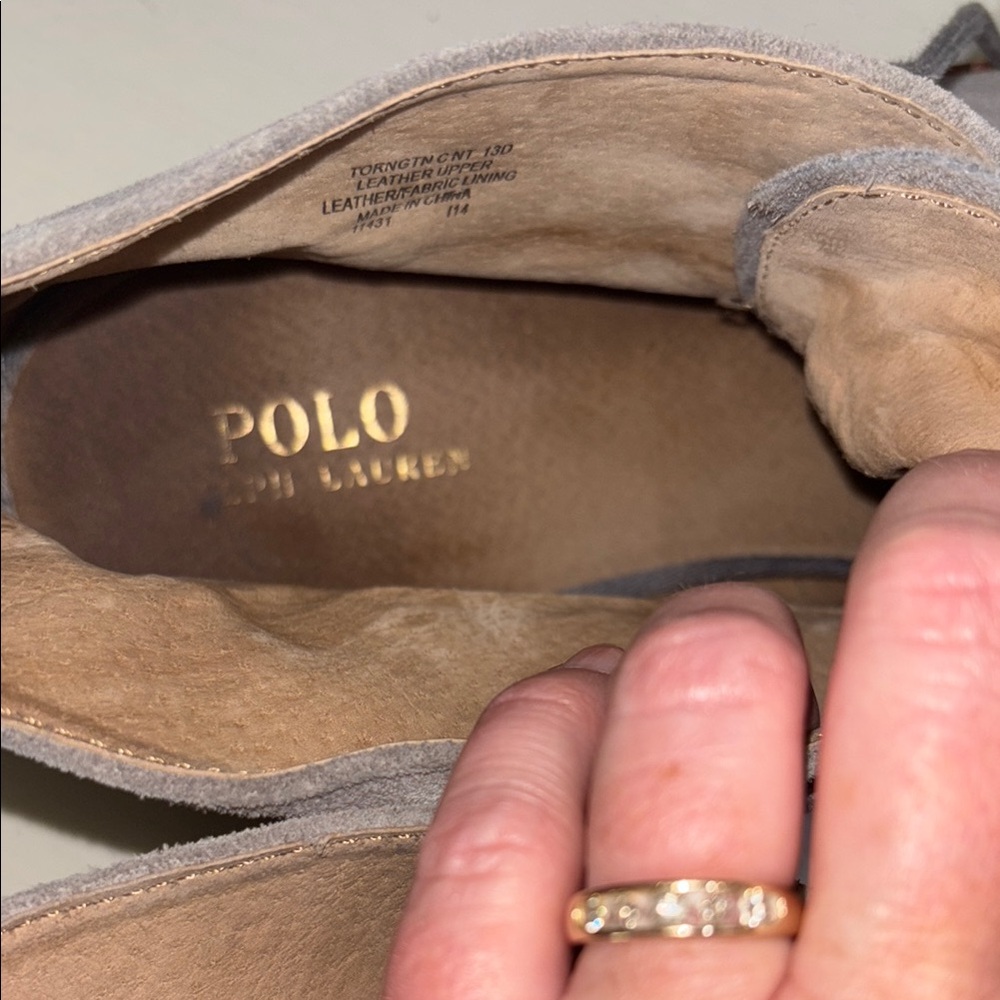 Polo by Ralph Lauren Gray Chukka Boots. Men's 13. Excellent condition. So nice! - Picture 6 of 7